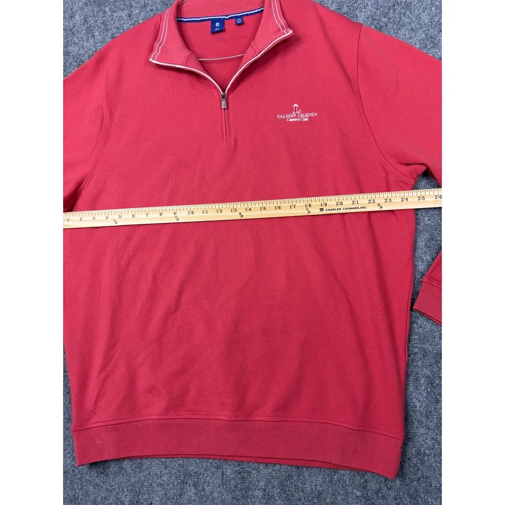 FootJoy 1857 Mens XXL Red Palmer Legends Country Club Quarter Zip Pullover